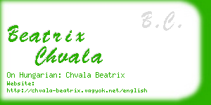 beatrix chvala business card